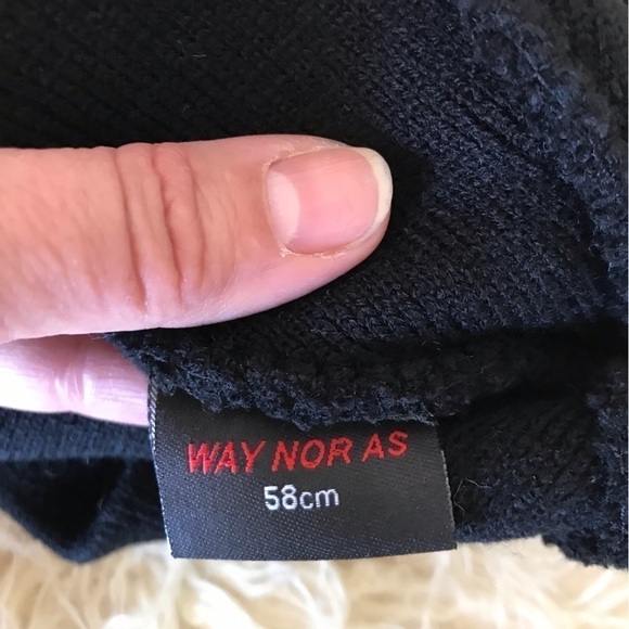 NORWAY toque knitted winter hat. One size. Black. New with tags. - Picture 5 of 6